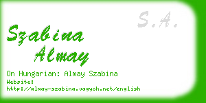 szabina almay business card